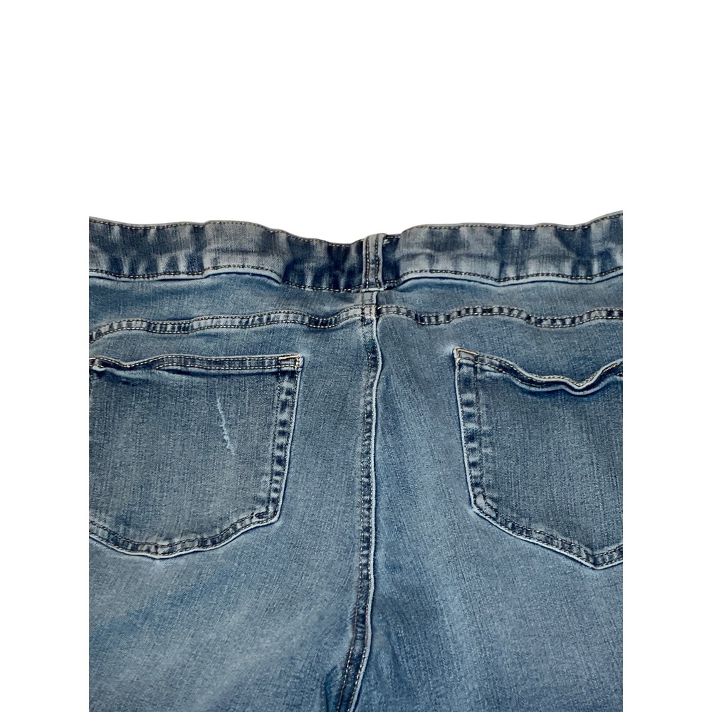 Terra & Sky Denim Shorts Women's 20W Blue  Raw Hem Stretch Plus Size - Picture 6 of 8